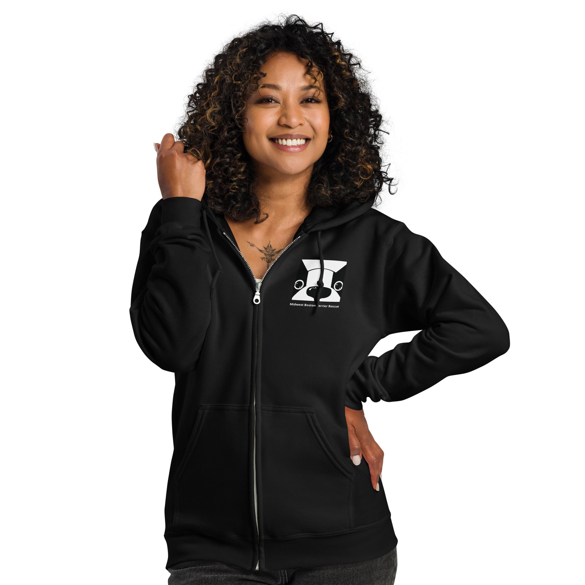 Logo Zip Hoodie - Unisex heavy blend